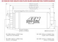 AEM 044 Style 400LPH High Flow In-line Fuel pump (Metric) - 50-1009