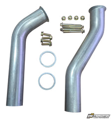 94.5-98.5 7.3L CNC Fab OBS / Early 99 409 Stainless OEM Style Up Pipes - 421940