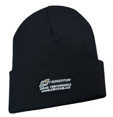 CNC Fabrication Black Long Knit Beanie Winter Hat - 427067