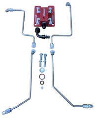 94.5-03 7.3L CNC Fab T4 Turbo 4-Line Feed Valley Mount Fuel Line Kit - 42201X
