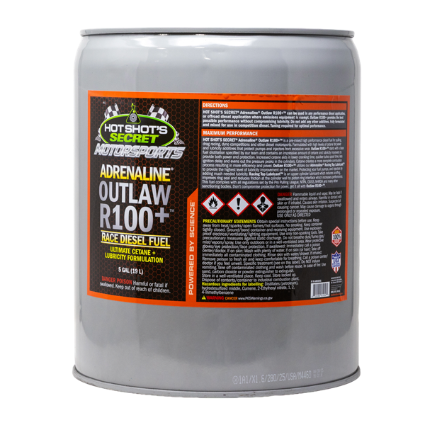 Hot Shot's Secret Adrenaline Outlaw R100+ Diesel Racing Fuel – CNC Hot Shot's Secret Adrenaline Outlaw R100+ Diesel Racing Fuel – CNC