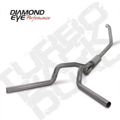 99-03 7.3L Diamond Eye 4" Stainless Turbo Back Dual Exhaust W/ Muffler - K4320S
