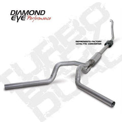 DIAMOND EYE 94-97 7.3L 4" Aluminized turbo back dual exhaust W/ muffler - K4308A