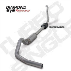 DIAMOND EYE 94-97 7.3L 4" Aluminized turbo back single exhaust W/ muffler - K4306A