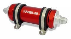 Fuelab Inline Fuel Filter 100 Micron Red - 82823-2