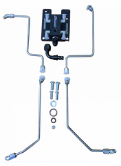 94.5-03 7.3L CNC Fab T4 Turbo 4-Line Feed Valley Mount Fuel Line Kit - 42201X