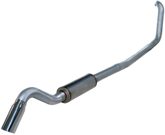 99-03 7.3L Diamond Eye 4" Stainless Turbo Back Turn Down W/ tip & Muffler - K4319S-TD