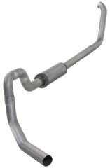 DIAMOND EYE 99-03 F550 7.3L 4" Aluminized turbo back single exhaust w/muffler - K4331A