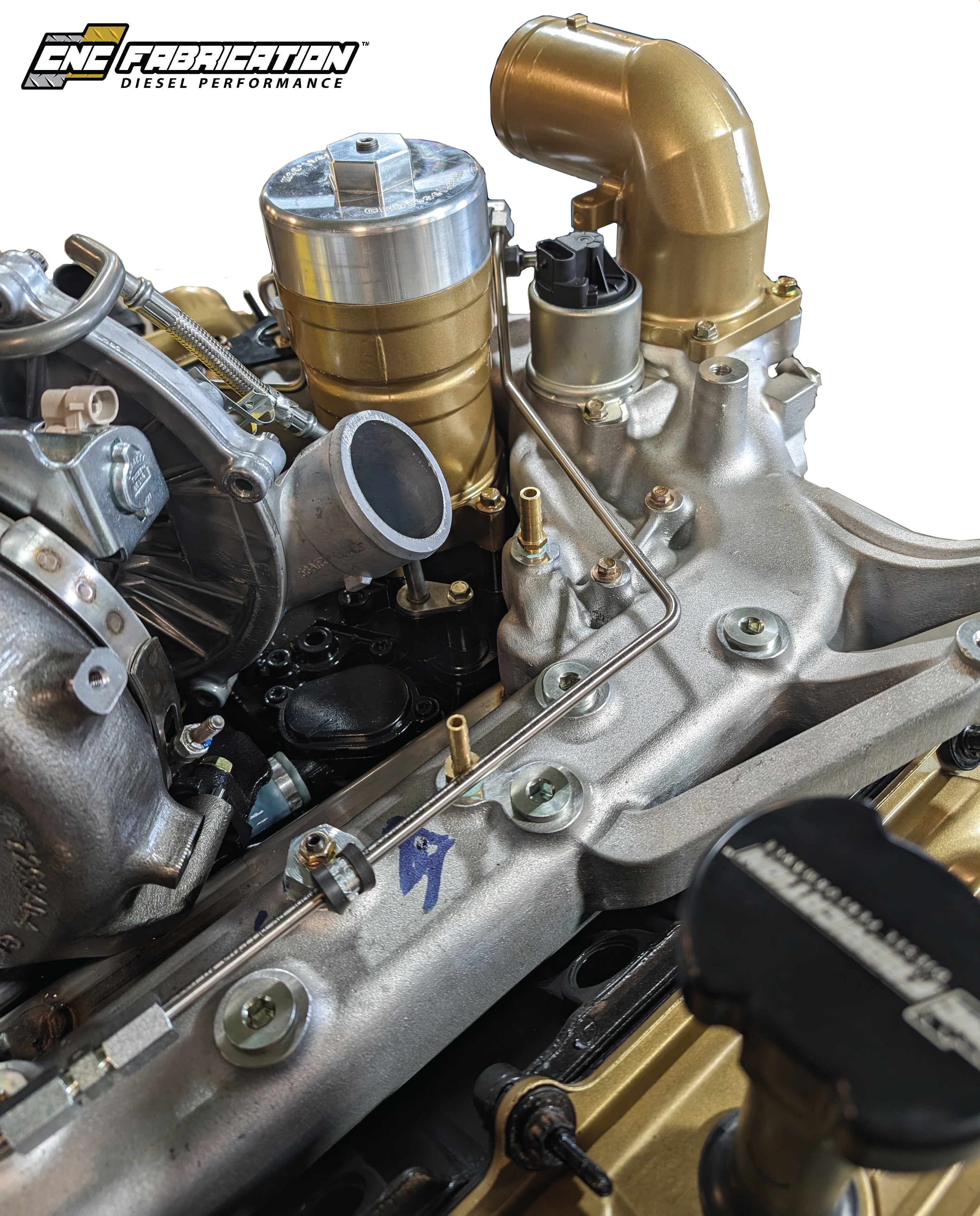 03-07 6.0L CNC Fab 4-Line Feed Fuel Line Kit for Odawg Intake