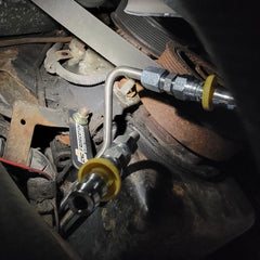 94.5-97 7.3L CNC Fab E4OD 3/8 Dia. Stainless Transmission Cooler Line Kit w/ 3/8 barbs - 425006