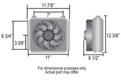 Derale 18 Row Hi-Flow Racing Remote Fluid Cooler / Single Fan, 7/8-14 UNF O-ring - 65861
