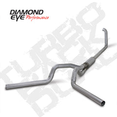 99-03 7.3L Diamond Eye 4" Aluminized Turbo Back Dual Exhaust W/ Muffler - K4320A