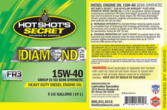 Hot Shot's Secret Yellow Diamond Fleet CK4 15W-40 Semi Synthetic Engine Oil