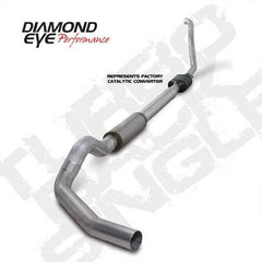 DIAMOND EYE 94-97 5" Aluminized turbo back single W/ muffler - K5314A