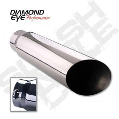 DIAMOND EYE 5"- 6" Polished 304 stainless steel bolt-on angle cut 18" long - DE-5618BAC