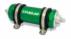 Fuelab Inline Fuel Filter 100 Micron Green- 82823-6