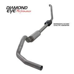 DIAMOND EYE 94-97 7.3L 4" Stainless turbo back single with muffler - K4306S